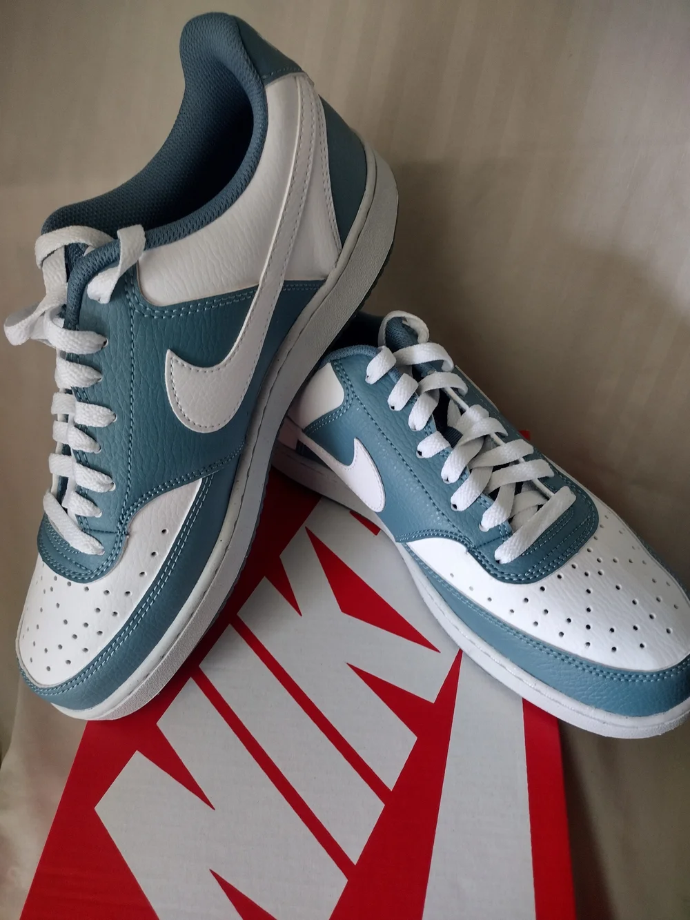 Nike Women’s Low-Top Sneakers in Teal Blue and White